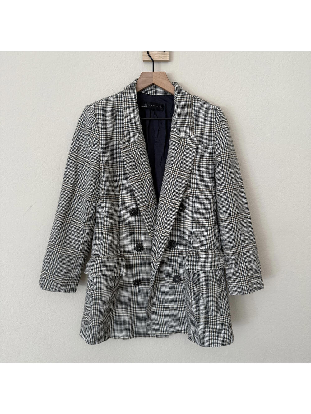 Zara Blazer Women's S Brown/Black Plaid Structred